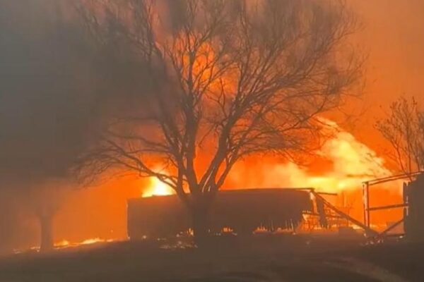 Los incendios forestales sin control arrasan decenas de viviendas en Oklahoma